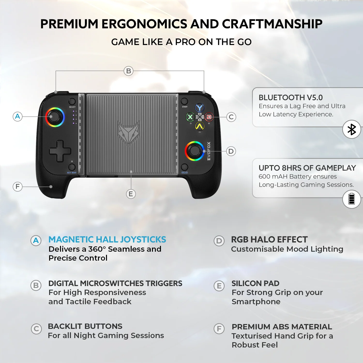 EvoFox Deck Smartphone Gamepad - Image 5